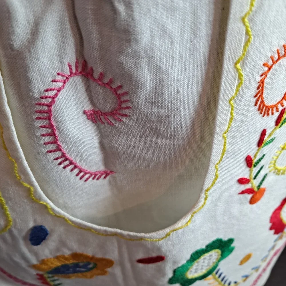 VTG Portugal Traditional Folk Art Embroidered Apron